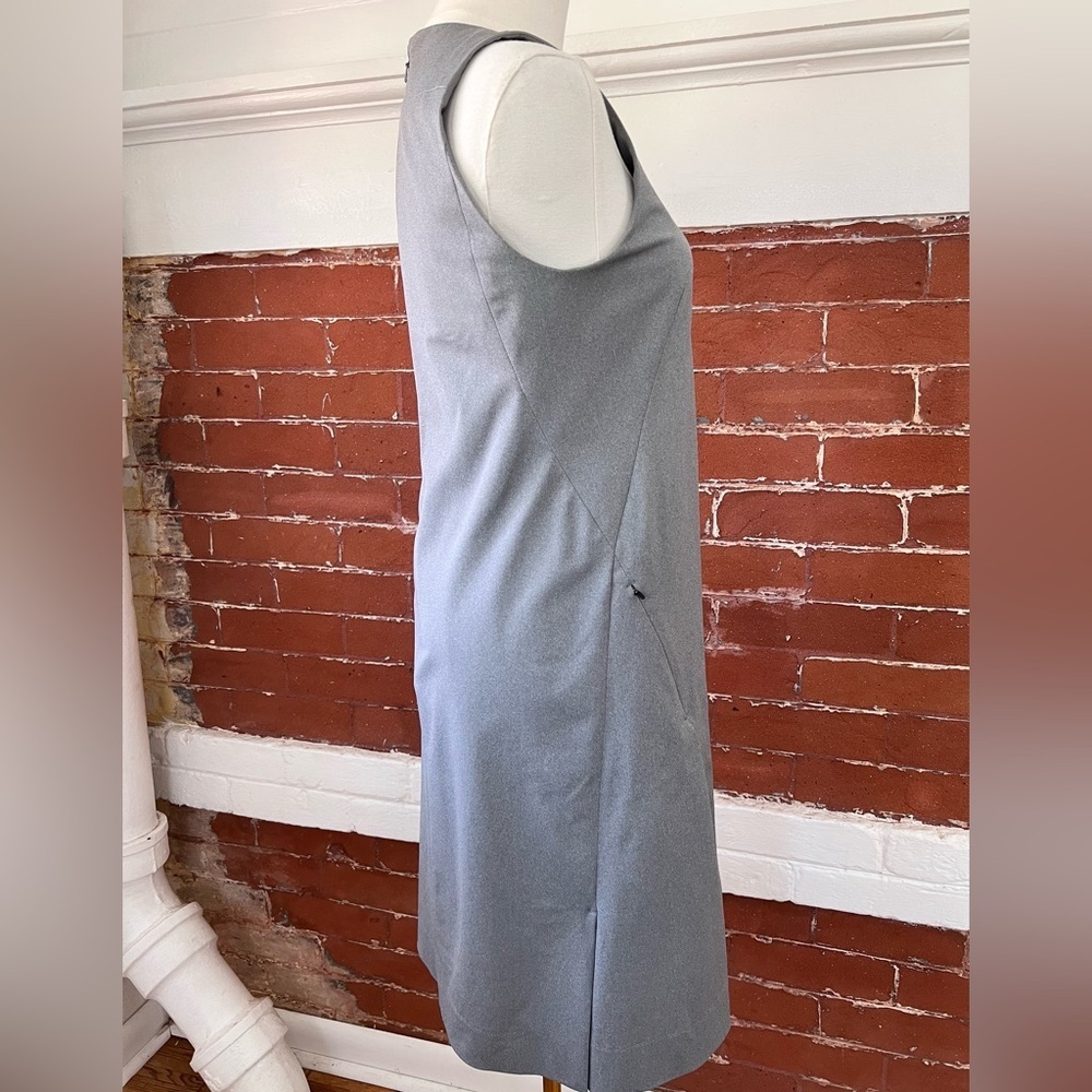 Ministry of Supply Kinetic Sleeveless Shift Dress Gray Knee Length - Picture 4 of 12
